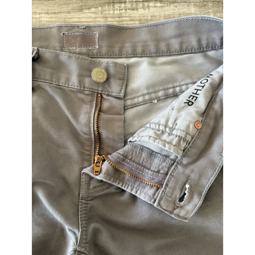 MOTHER Jeans | Size 25 (Actual 28) Grey Skinny, Not Skinny Cropped Stretch Denim
